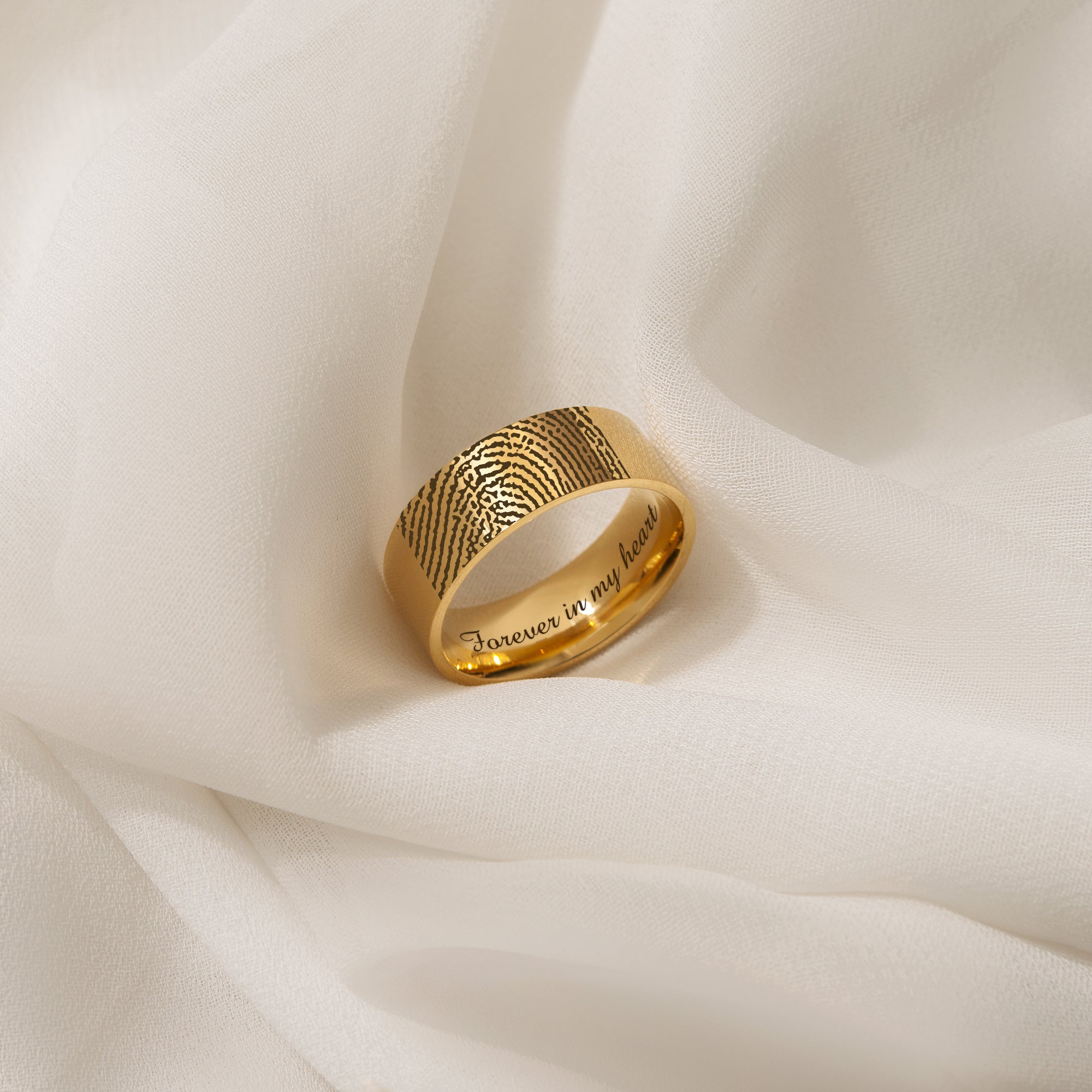 Custom Fingerprint Stainless Steel Rings