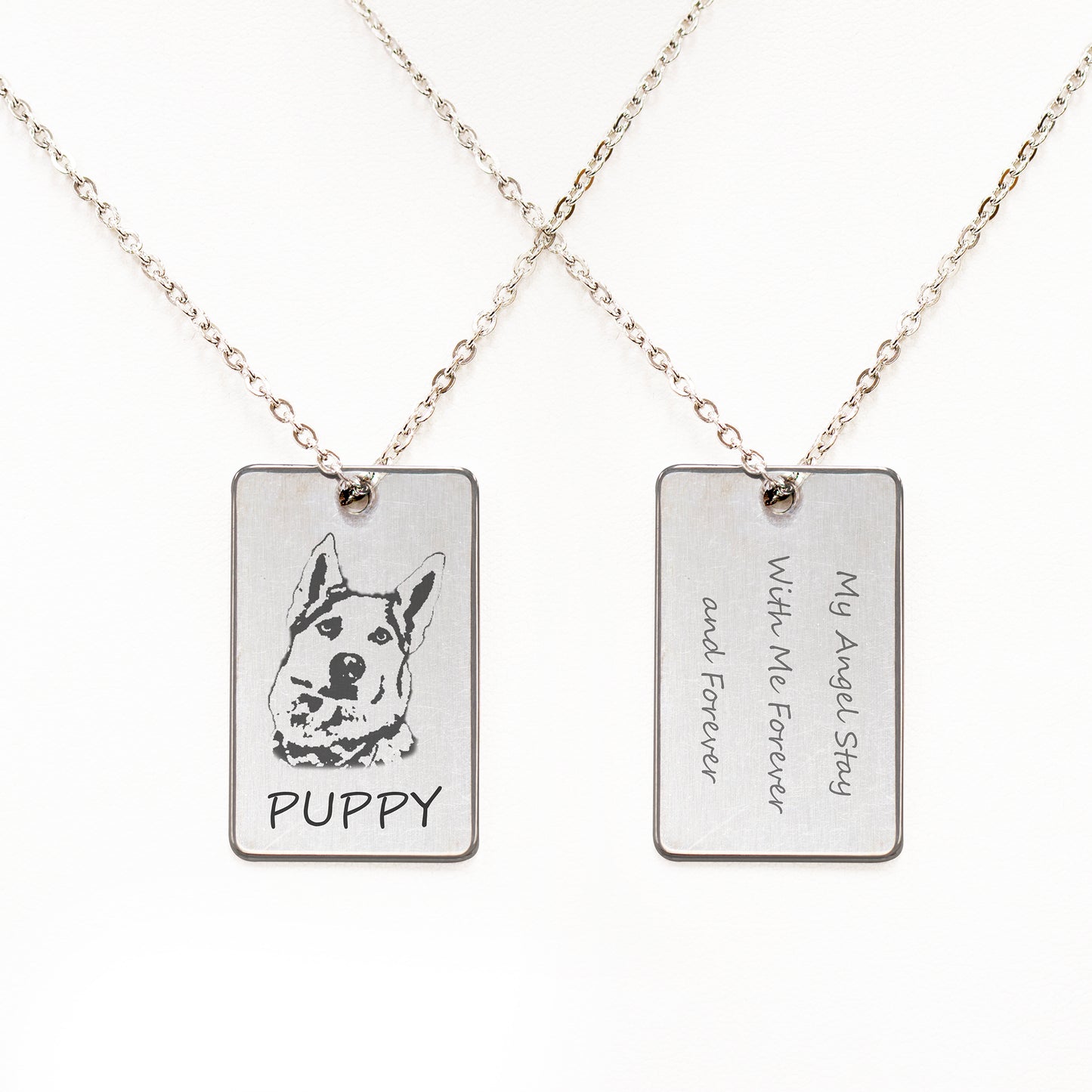 Men's Custom Pet Portrait Dog Tag Necklace – Anavia Jewelry Gift