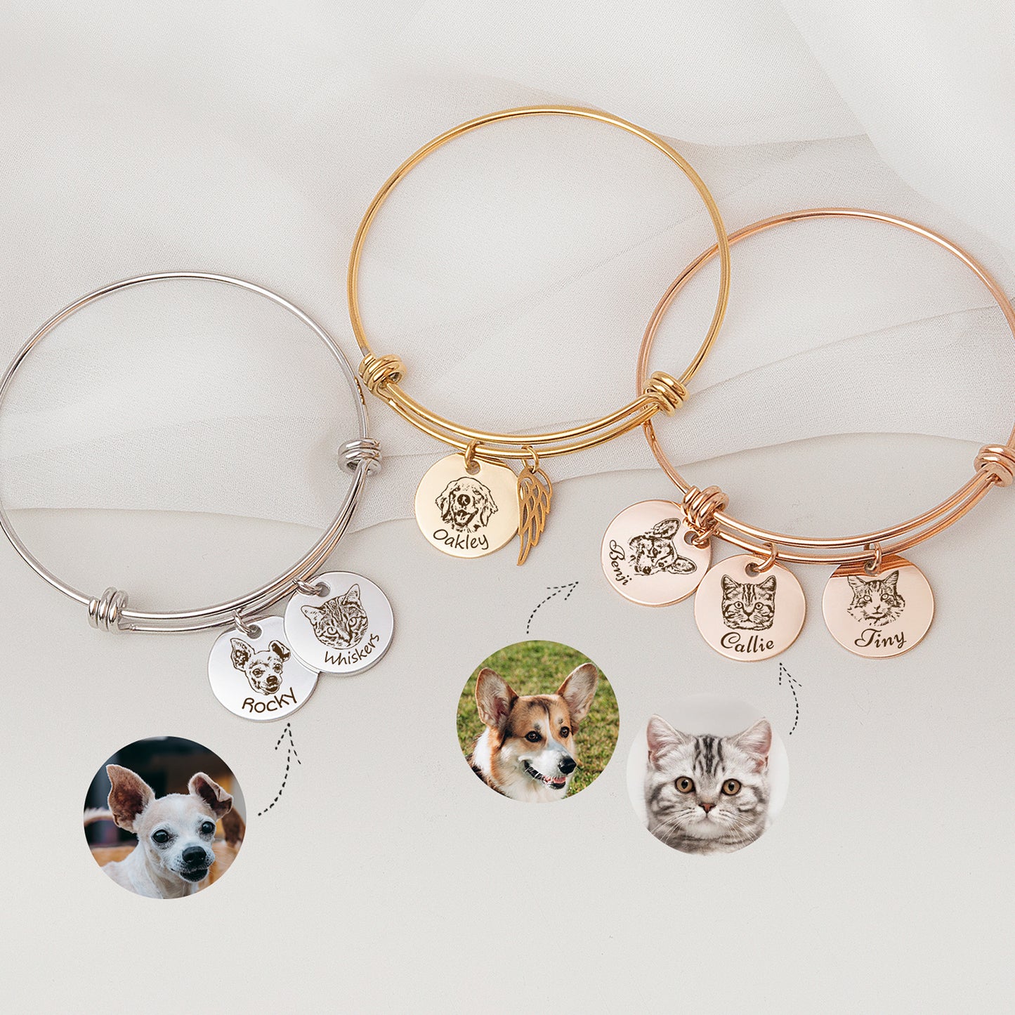 Custom Pet Portrait Adjustable Bracelet