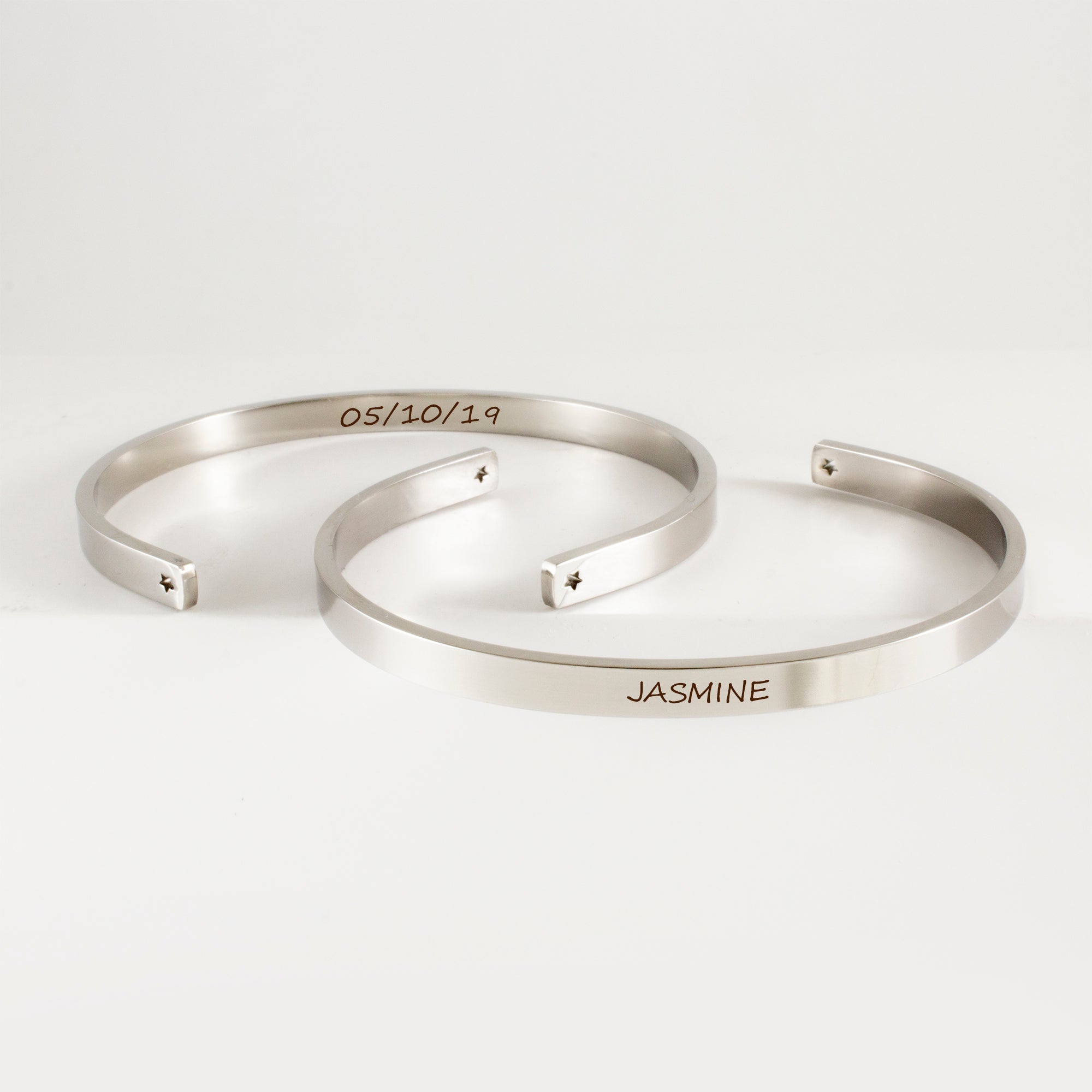 Custom Couples Cuff Bangle Bracelet