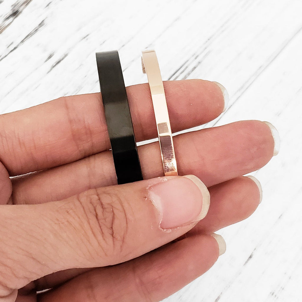 Custom Couples Cuff Bangle Bracelet