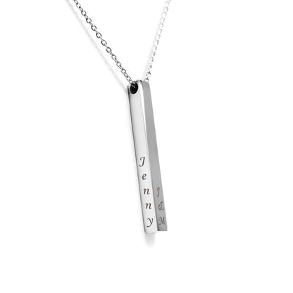 Custom Vertical Bar Necklace