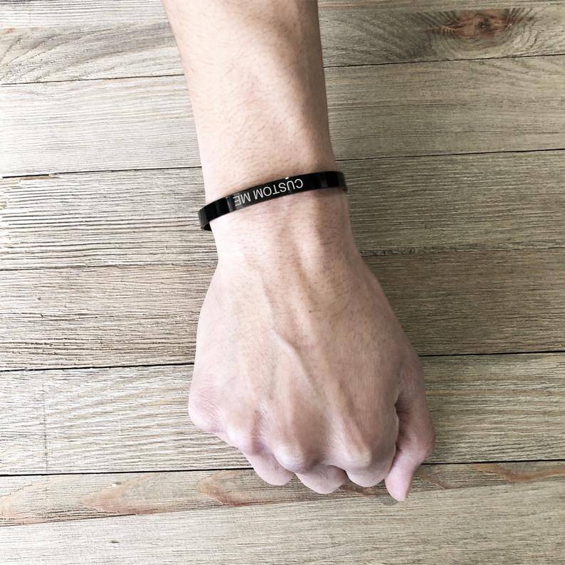 Couple's Matching Cuff Bangle Bracelet