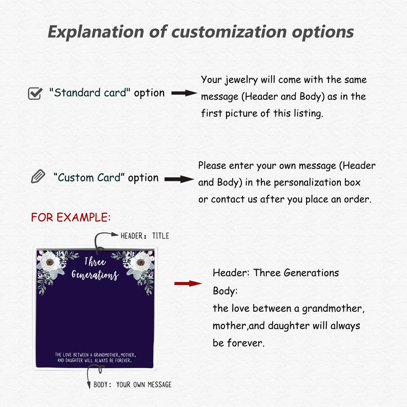 Three Generations Triple Infinity Ring Necklace Gift Set