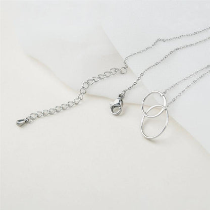 "To the Best Mom" Card and Interlocking Rings Necklace