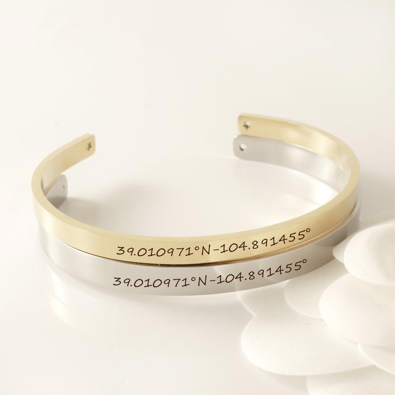 Custom Coordinates Cuff Bangle