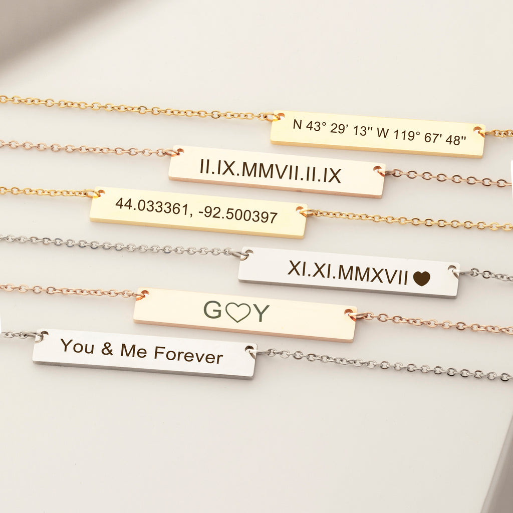 Personalized Bar Name Necklace