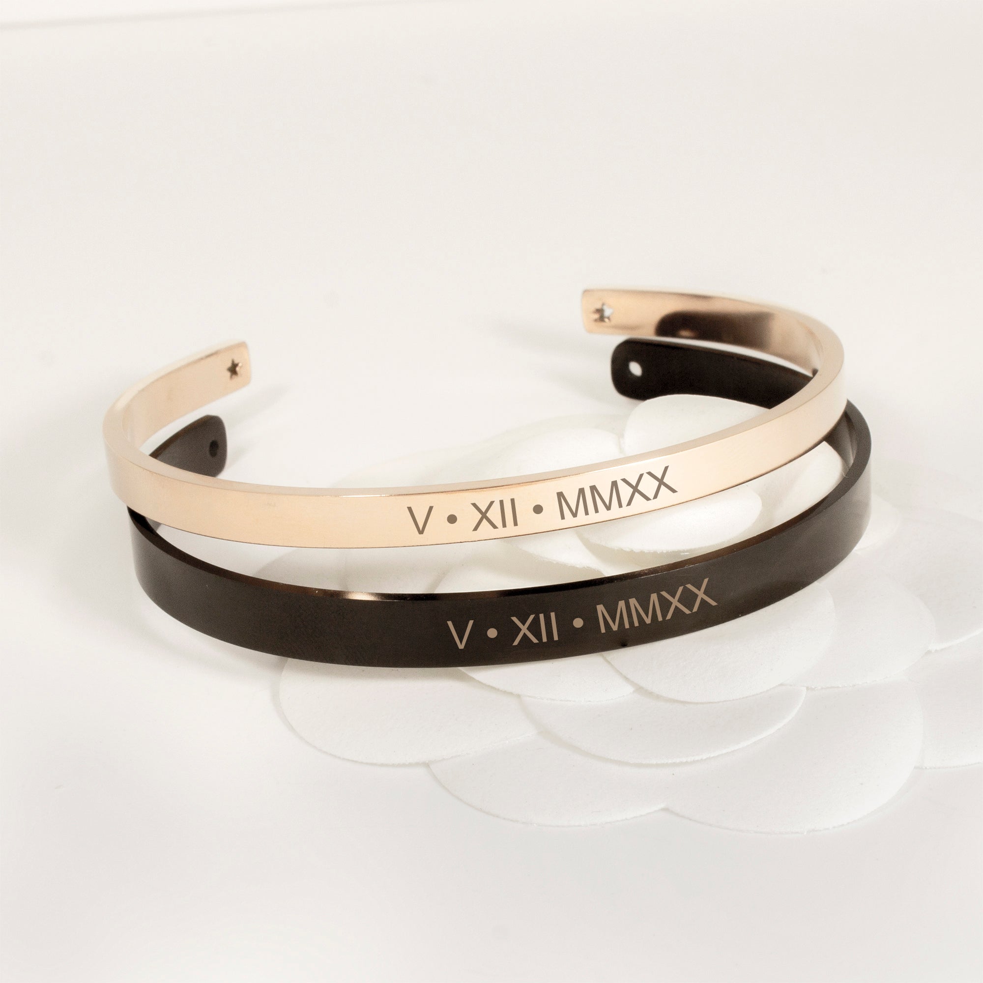 Custom Couples Cuff Bangle Bracelet